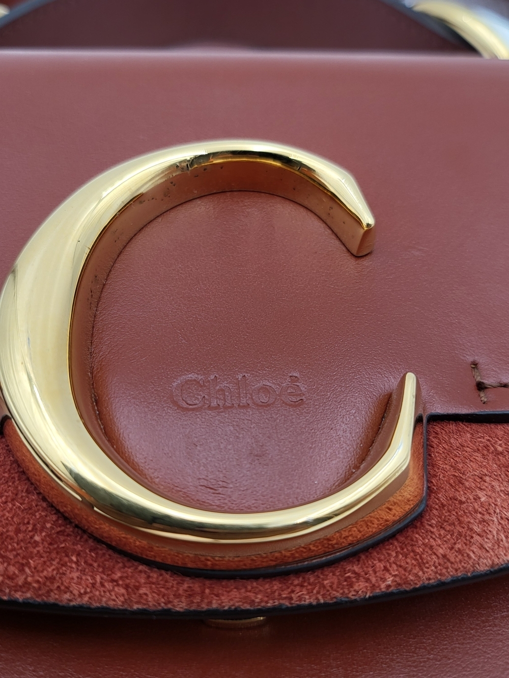 Chloé Calfskin Leather 'C' Mini Crossbody Bag, Auth w/COA. - Picture 2 of 16